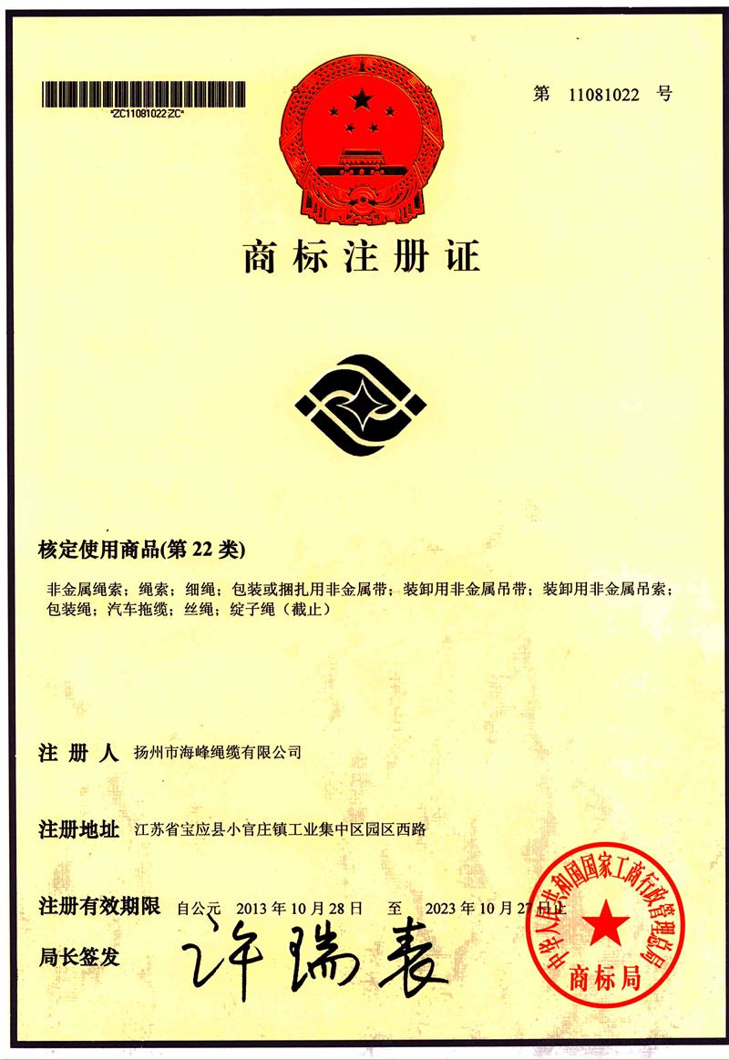 21 R-商標(biāo)注冊(cè)證